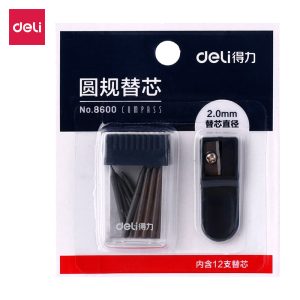 deli 8600 School Compass Refill, Lead core*12, Blue