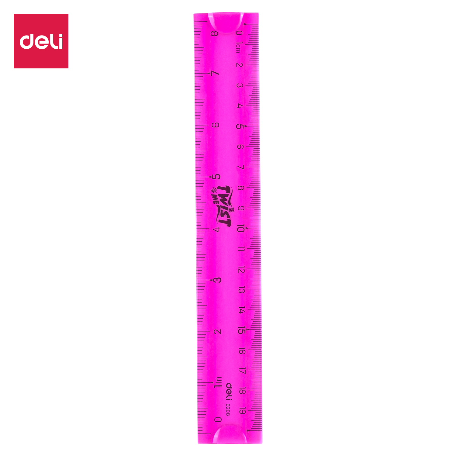 deli E6208 Ruler, 20CM, Assorted Colors