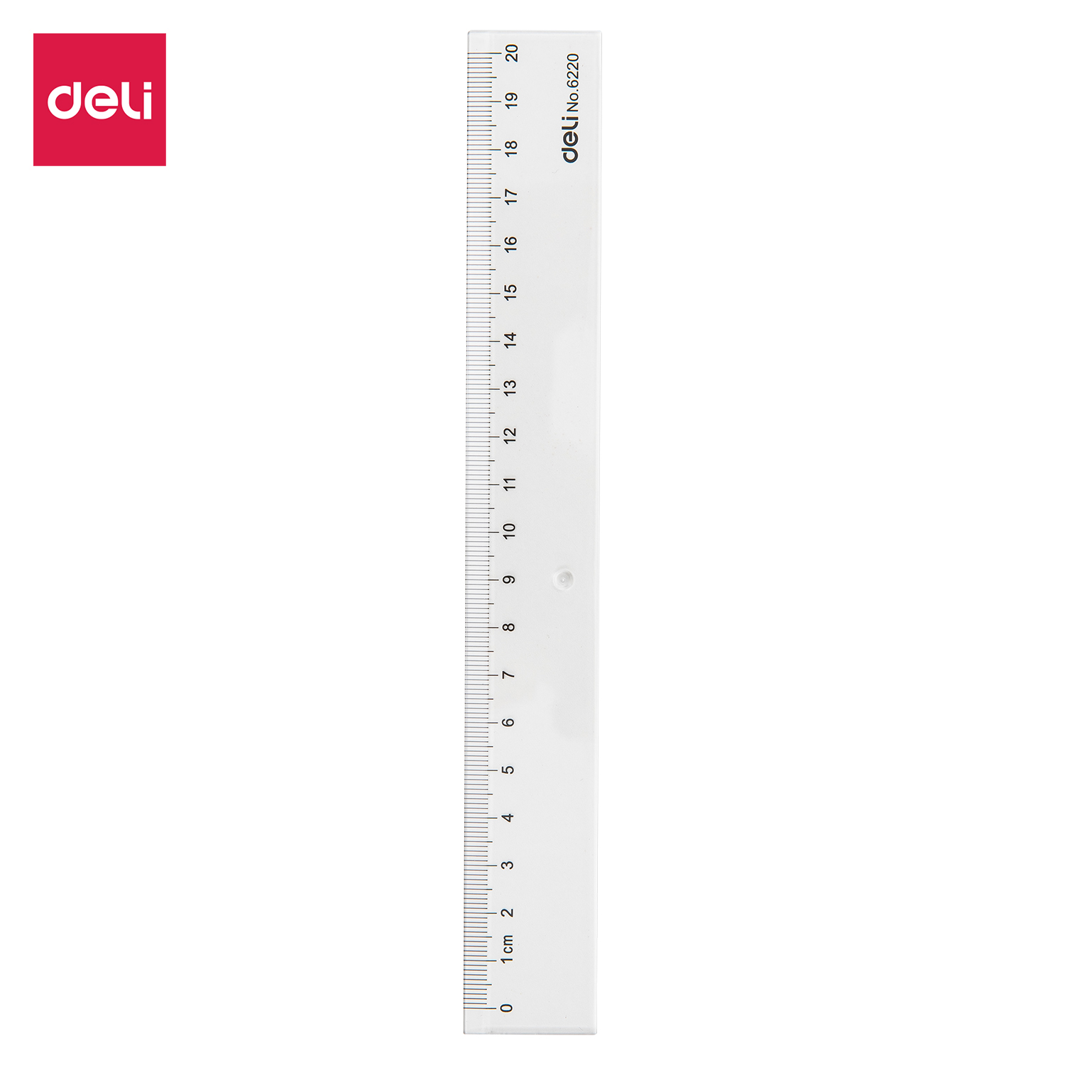 deli E6220 Ruler, 20cm, Transparent