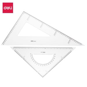 deli E6445 Set Square, 40cm & 43cm, Transparent