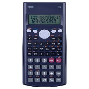 deli E1710 Scientific Calculator, 240F-two line display-10+2 digits, Dark Blue