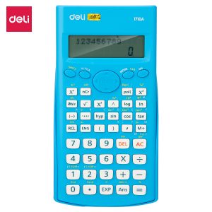 deli E1710A Scientific Calculator, 240F-two line display-10+2 digits, Blue