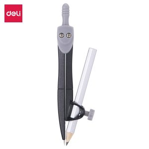 deli EG20804 Compass, Metal, with a pencil, Silver