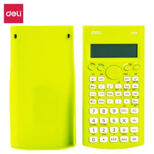 deli E1710A Scientific Calculator, 240F-two line display-10+2 digits, Green