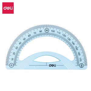 deli EH16 Protractor, 180° 12cm, Blue