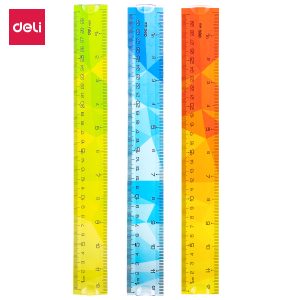 deli EH651 Ruler, 30 cm, 12 inch, Assorted Colors