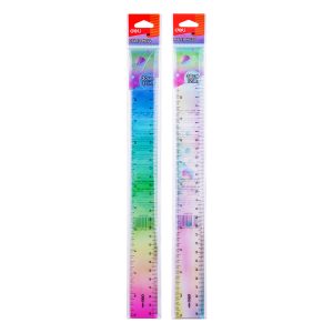 deli EH654 Ruler, 30 cm, 12 inch, Assorted Colors