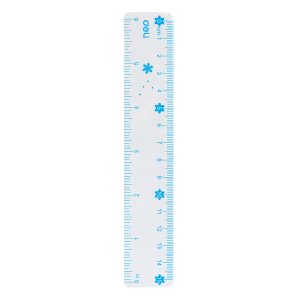 deli EH655 Ruler, 15cm, 6Inch Metric and inch graduation, PINK, BLUE Assorted Colors