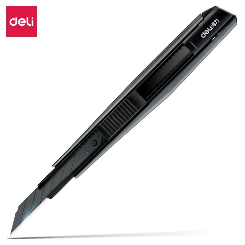 deli 2037S Cutter, 8 snap-off 30° blades, Dark Grey