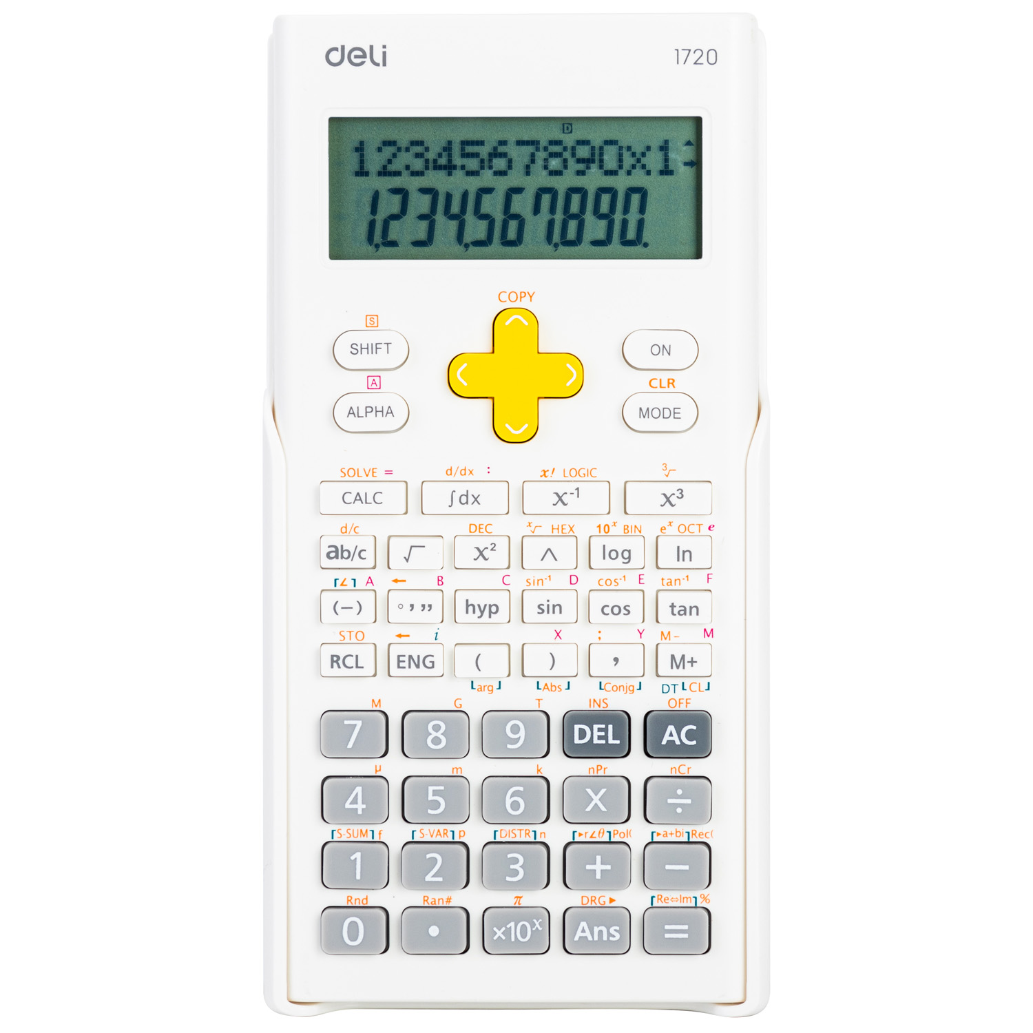 deli E1720 300F-Scientific Calculator, 300F-textbook display,English display, White