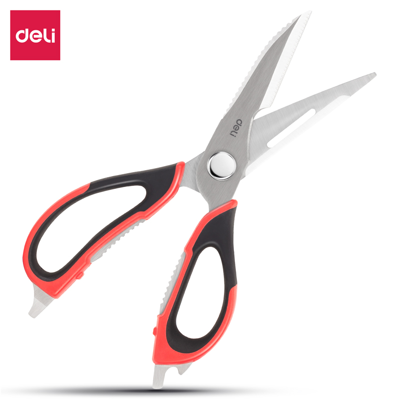 deli 77770 Scissors, 225mm, Red