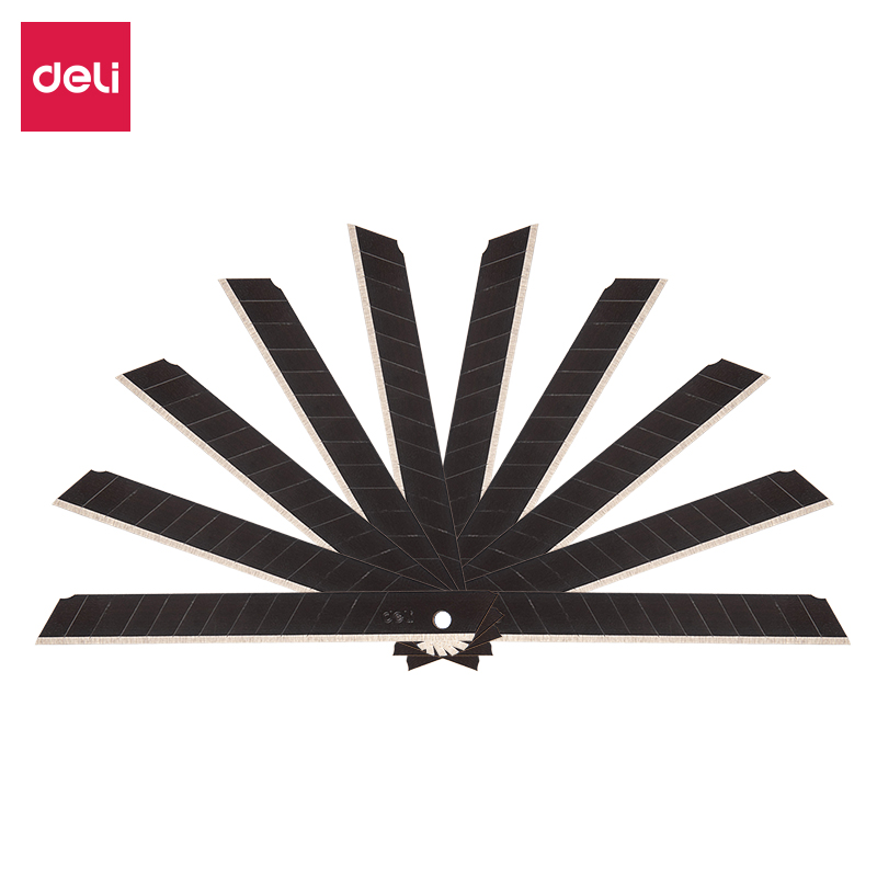 deli 78002 Cutter Blade, 8 snap-off blades, Black