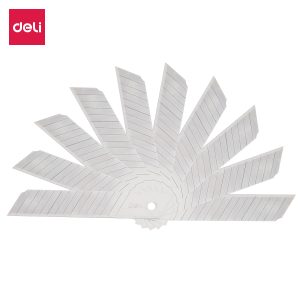 deli E2017 Cutter Blade, 15 snap-off blades, Silver