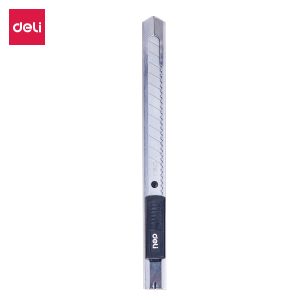 deli E2058T Cutter, 13 snap-off blades, Silver