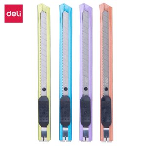 deli E2066 Cutter, 13 snap-off blades, Assorted Colors