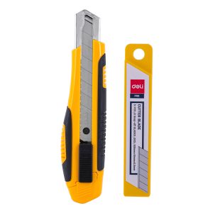 deli E2068 Cutter, 8 snap-off blades, Yellow