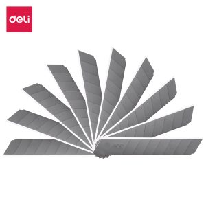 deli E78000 Cutter Blade, 8 snap-off blades (10PCS/box), Black