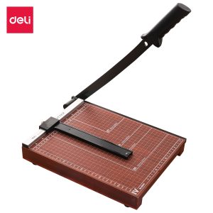 deli E8004 Paper Trimmer, A4, Brown