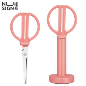 deli ENS051 Scissors, 70×60×180mm, Light Red