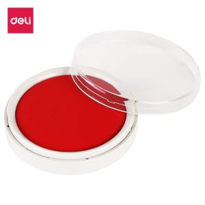 deli 9863 Stamp Pad, φ84×25mm, Red