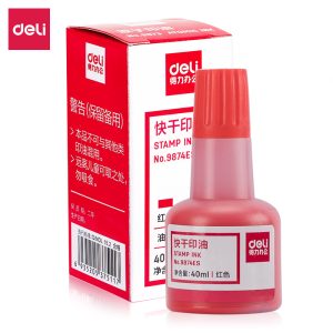 deli 9874 Stamp Ink, 40 ml ink, Blue
