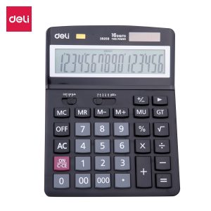 deli E39259 Desktop Calculator, Plastic-16 digits, Black