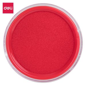 deli E9863 Stamp Pad, φ84×25mm, Red