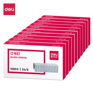 deli 0012 Staples, 1000PCS/box, Silver