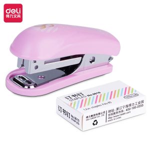 deli 0253 School Stapler, 15sheets,#10, Assorted Colors