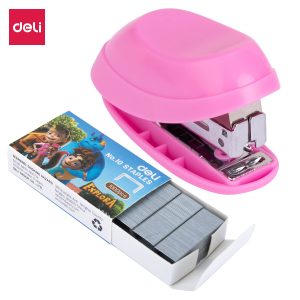 deli E0220 Mini Stapler, 15sheets,No. 10, Assorted Colors