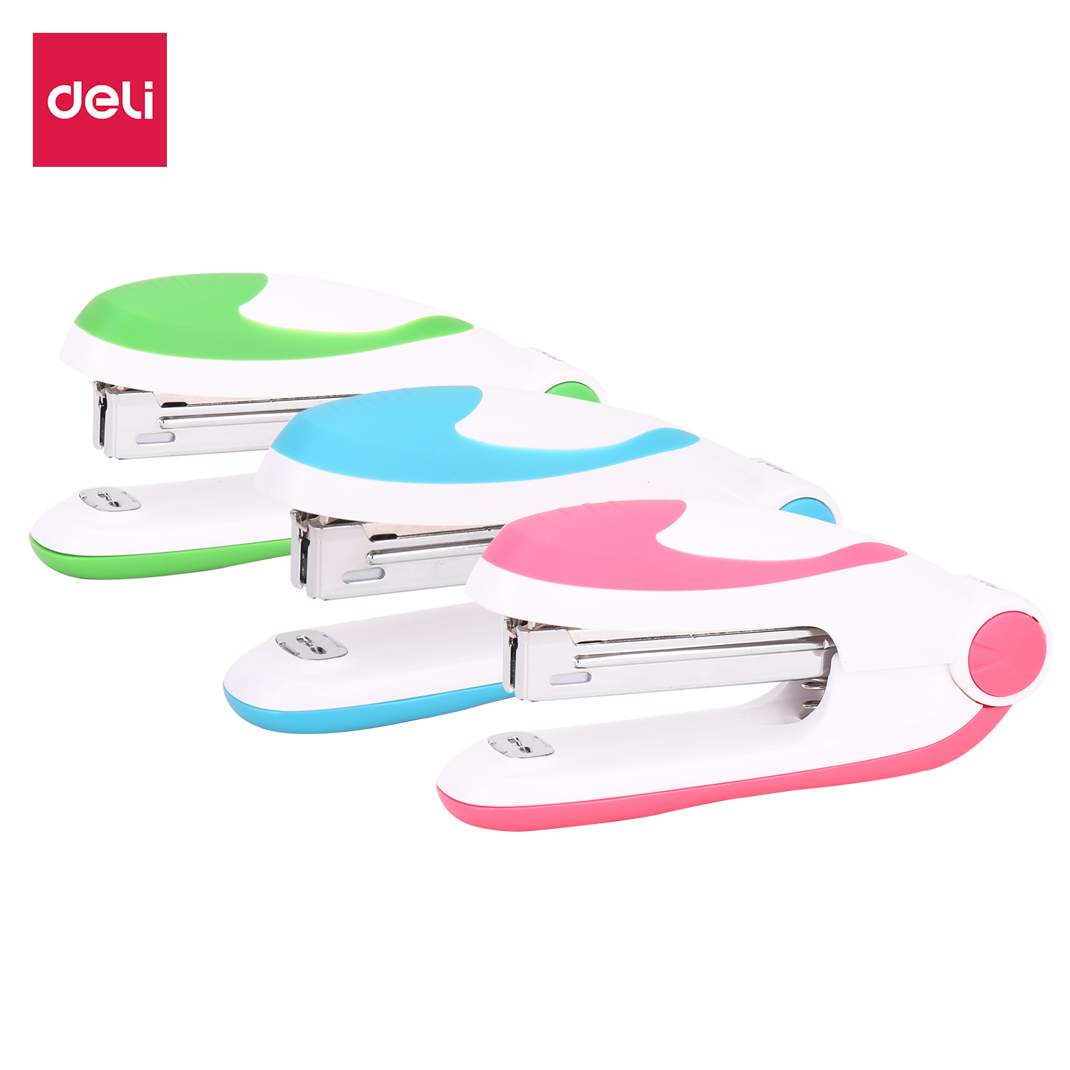 deli E0228 Stapler, 15sheets,#10, Assorted Colors
