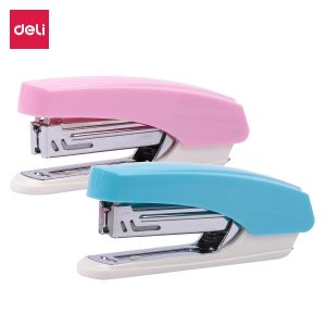 deli E0246 Mini Stapler, 15sheets,#10, Assorted Colors