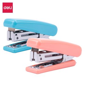 deli E0254 Mini Stapler, 15sheets,#10, Assorted Colors