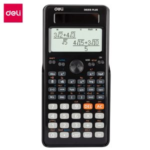 deli ED82ES Scientific Calculator, 252F-textbook display, Black