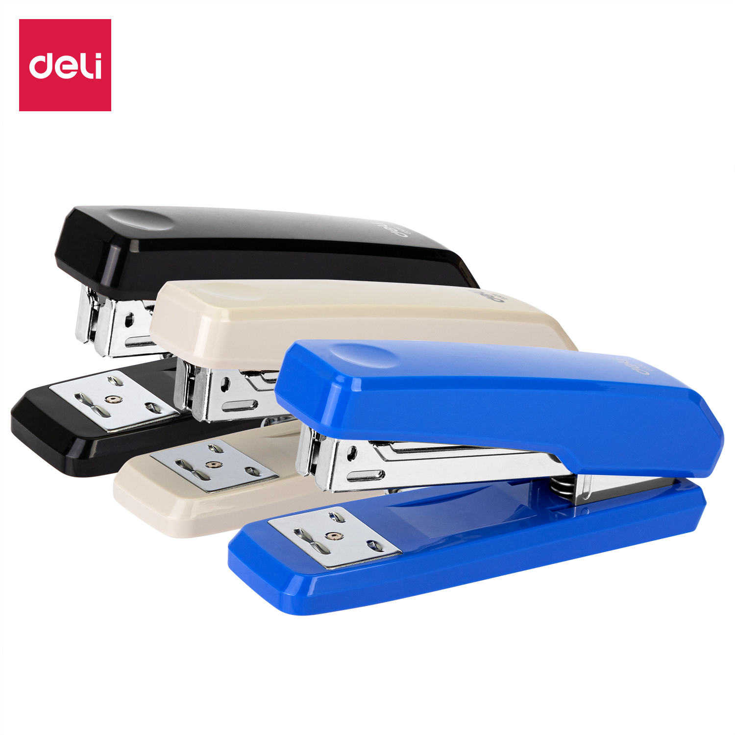 deli E0326 Stapler, 25sheets,24/6 & 26/6, Assorted Colors
