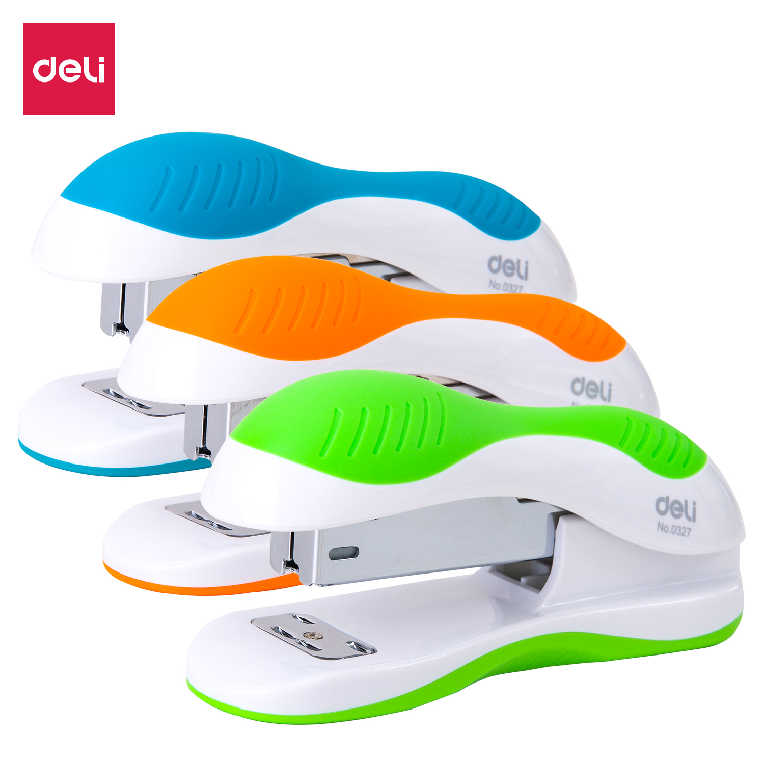 deli E0327 Stapler, 25sheets,24/6 & 26/6, Assorted Colors