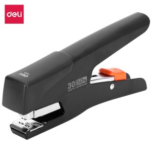 deli E0358 Effortless Plier Stapler, 30sheets,24/6 & 26/6, Black