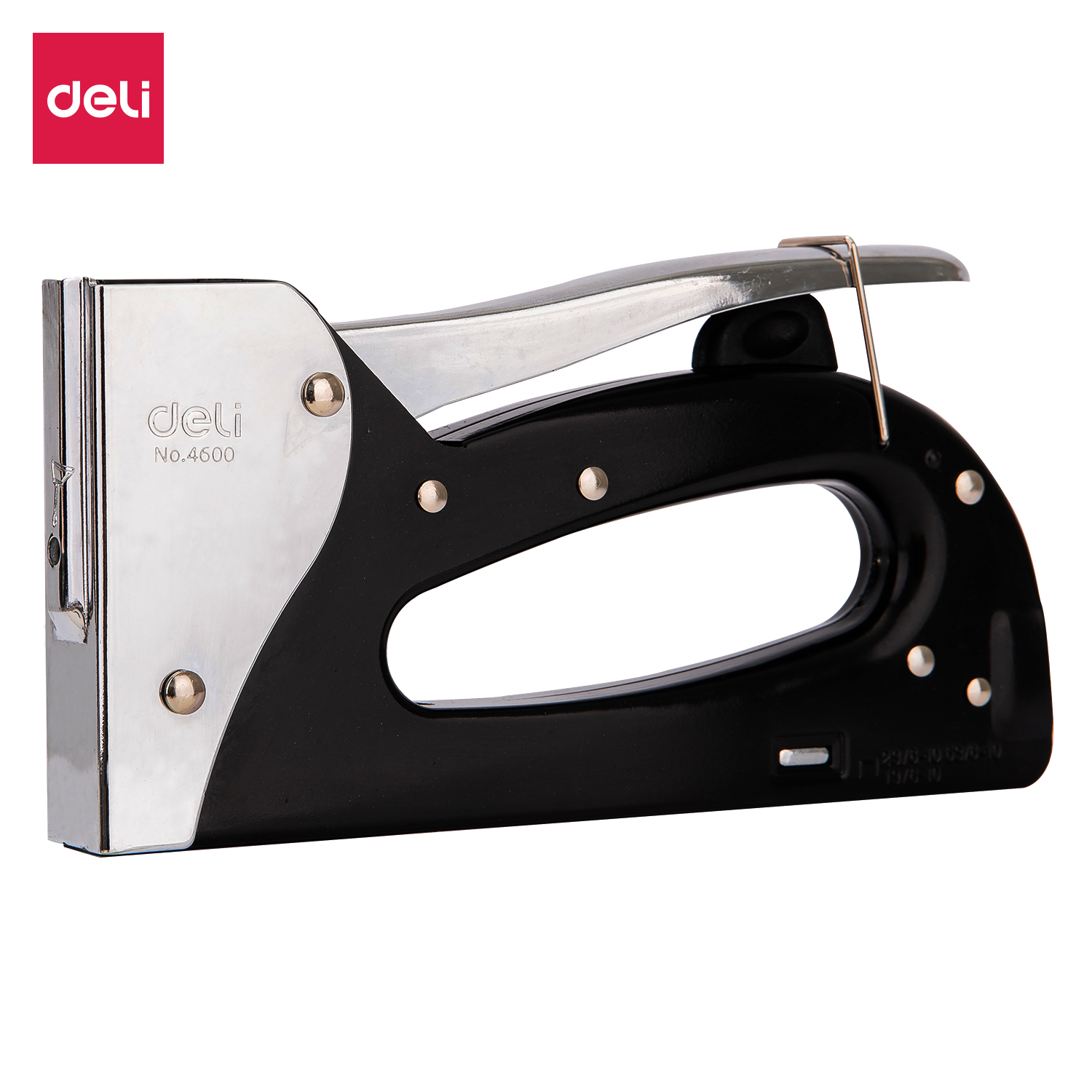 deli E4600 Tacker/Staple Gun Set, Tack up to 10 mm thickness, Black