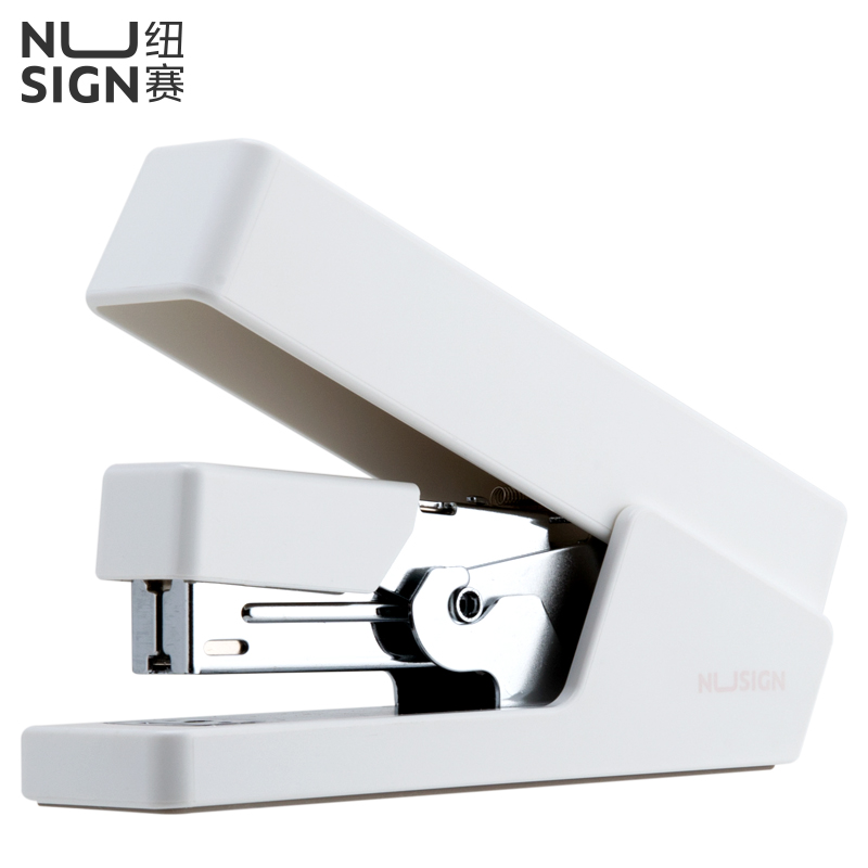 deli NS081 Nusign Effortless Stapler, 20sheets,24/6 & 26/6, White