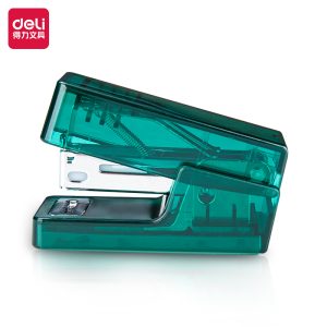 deli NS083 FNusign Stapler, 12sheets,24/6 & 26/6, Transparent Blue