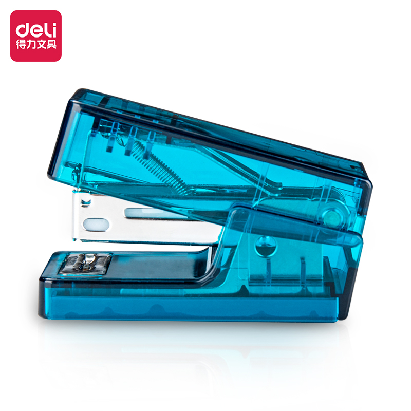 deli NS083 FNusign Stapler, 12sheets,24/6 & 26/6, Transparent Orange