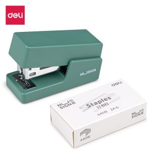 deli NS083 Nusign Stapler, 12sheets,24/6 & 26/6, Green