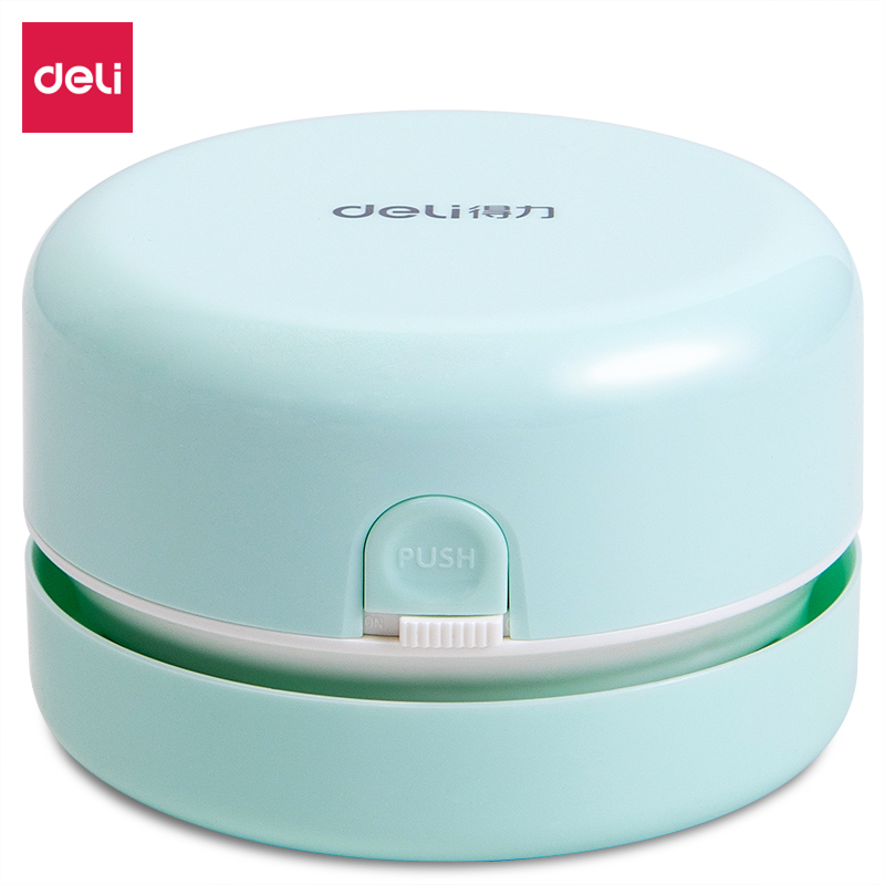 deli 18880 Desktop Vacuum Set, 89×89×67.5mm, Light Green