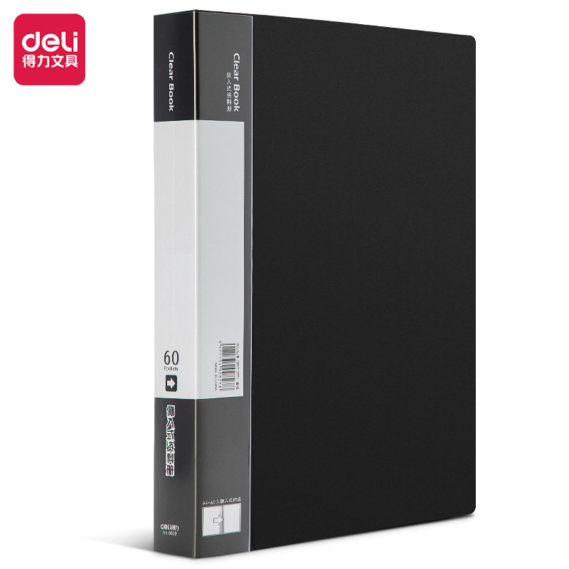 deli 5039 60P Display Book, 60P, Black