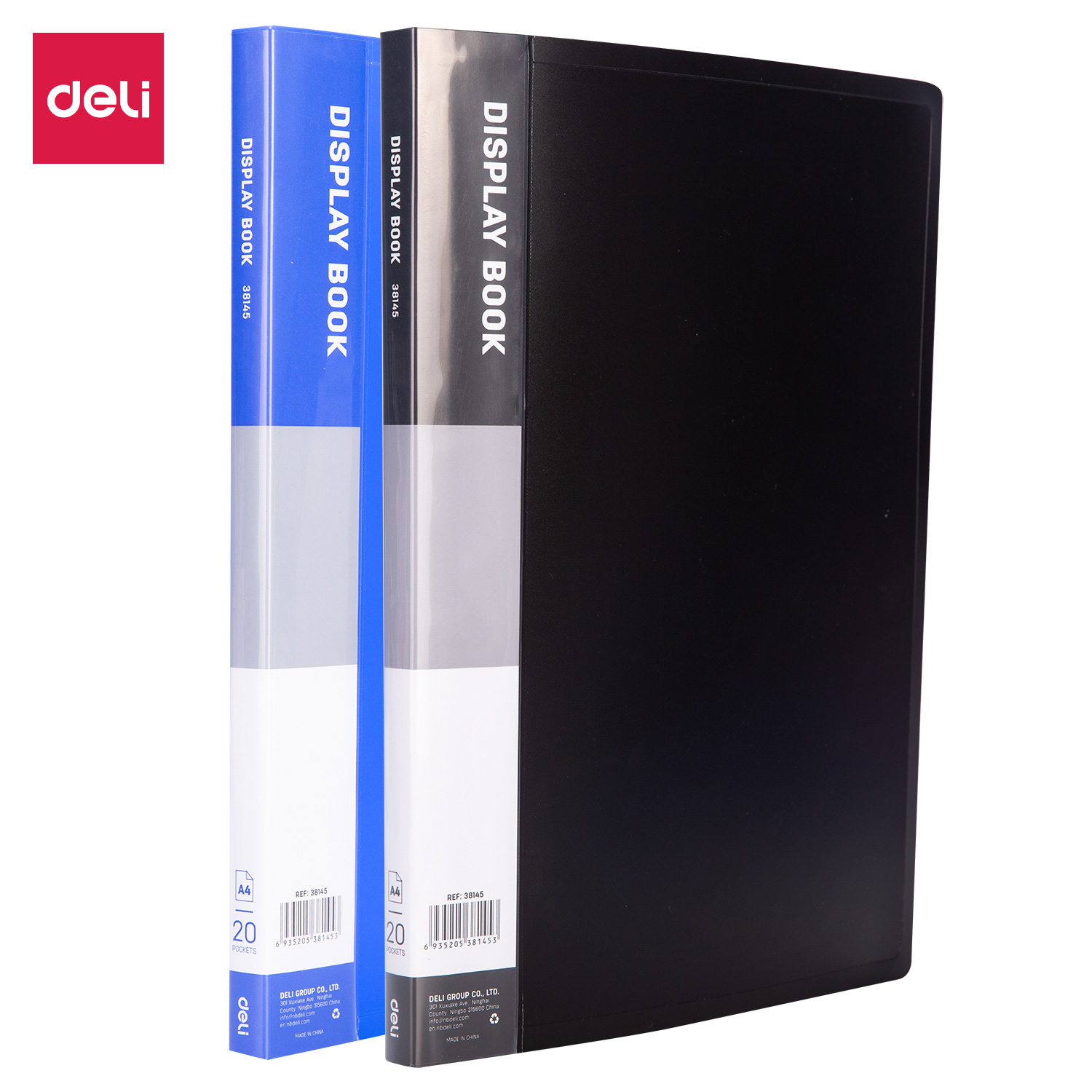 deli E38145 Office Display Book, A4-20 pages, Assorted Colors