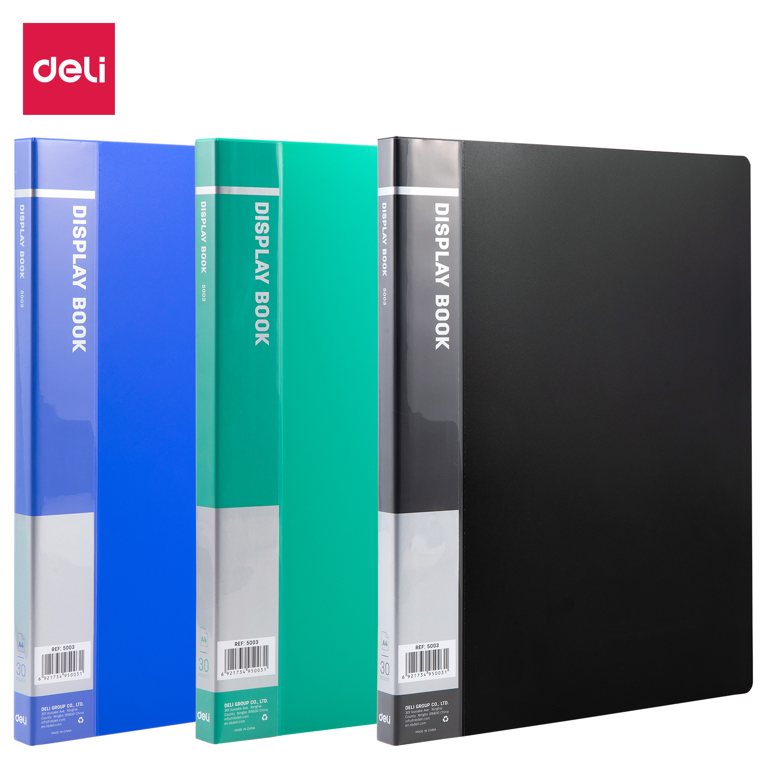 deli E5003 Office Display Book, A4-30 pages, Assorted Colors