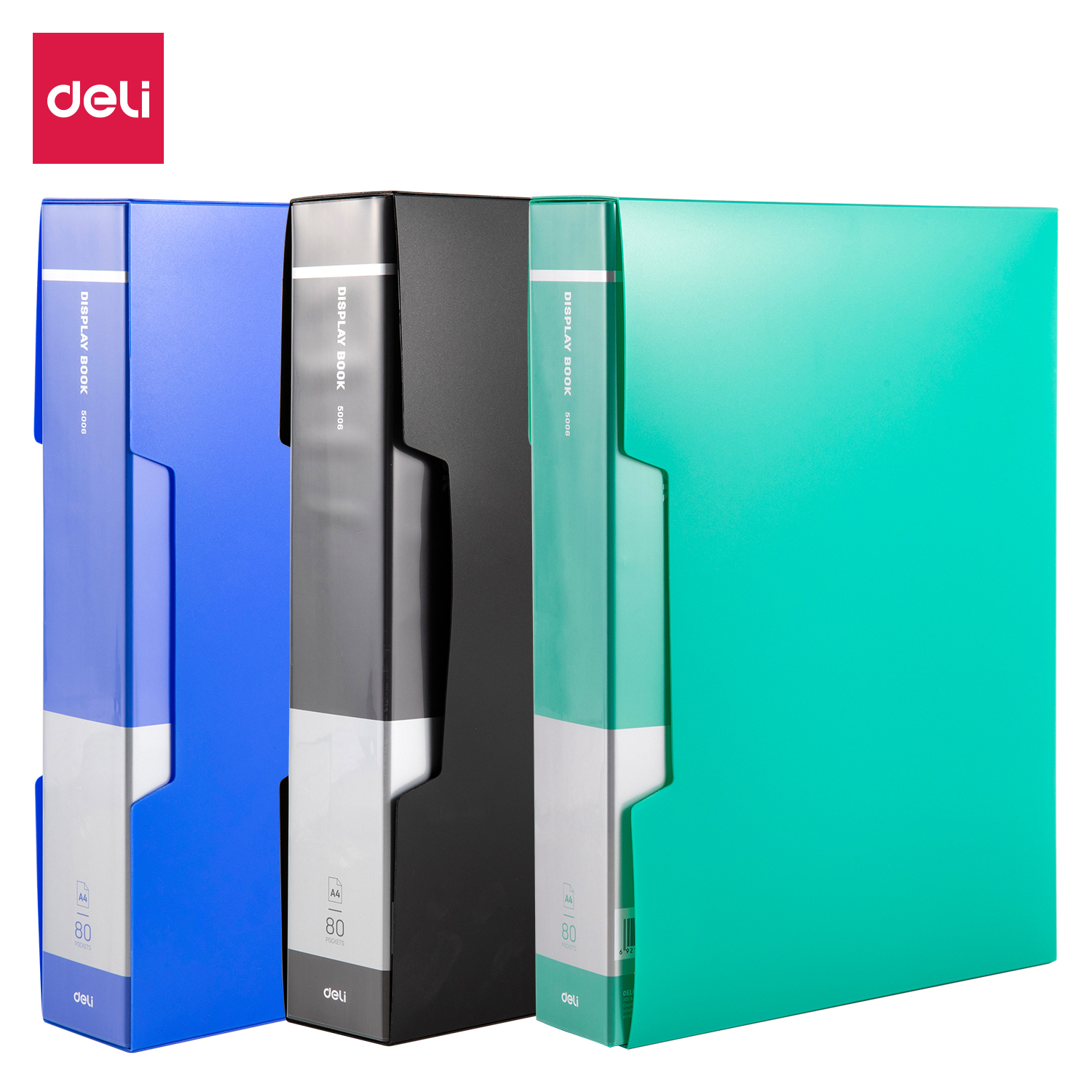 deli E5006 Office Display Book, Page A4-80, Assorted Colors