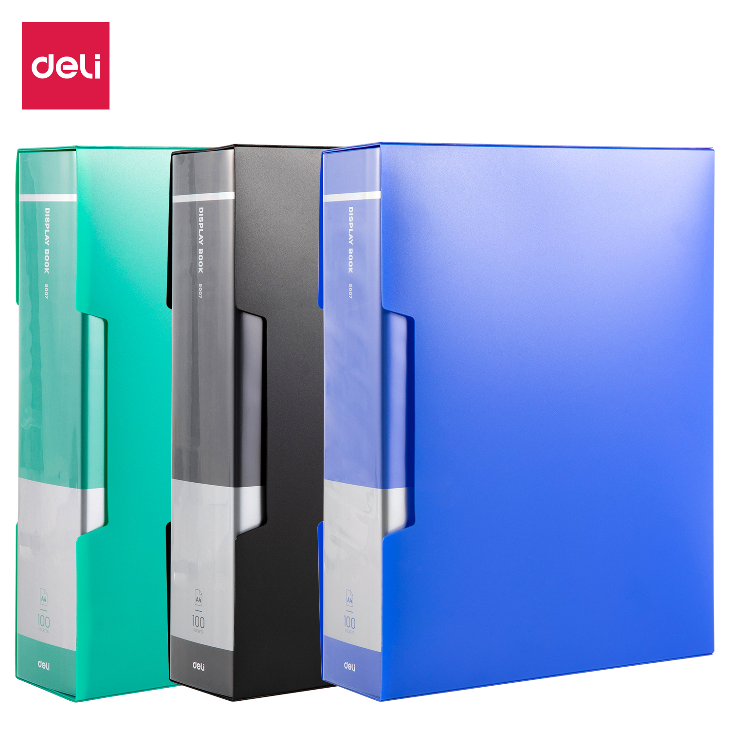 deli E5007 Office Display Book, A4-100 pages, Assorted Colors