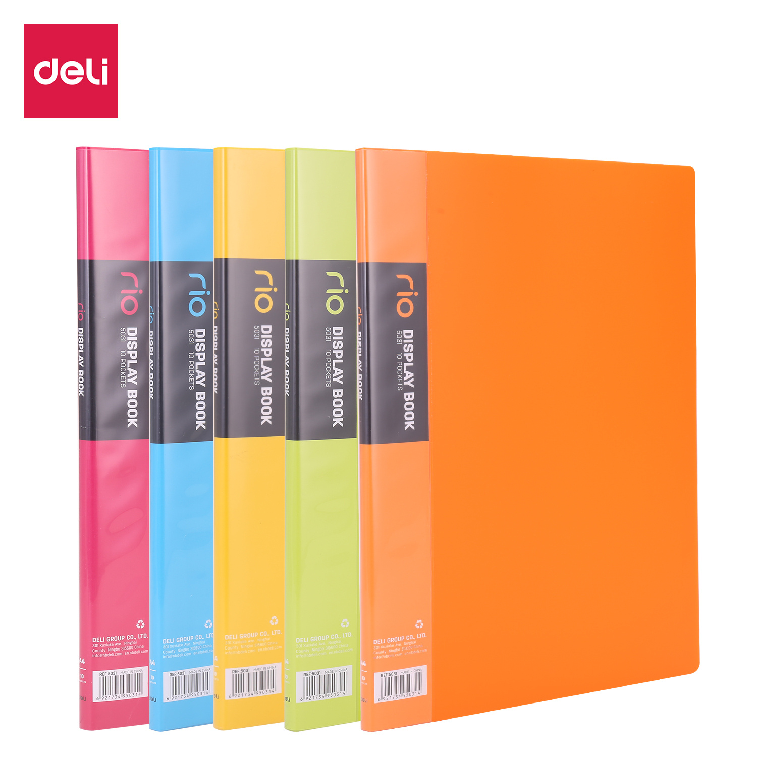 deli E5031 Office Display Book, A4-10 pages, Assorted Colors