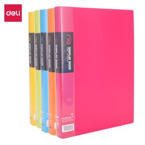 deli E5034 Office Display Book, A4-40 pages, Assorted Colors